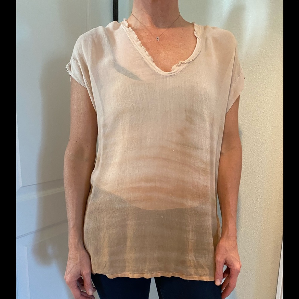 Raquel Allegra peach silk top